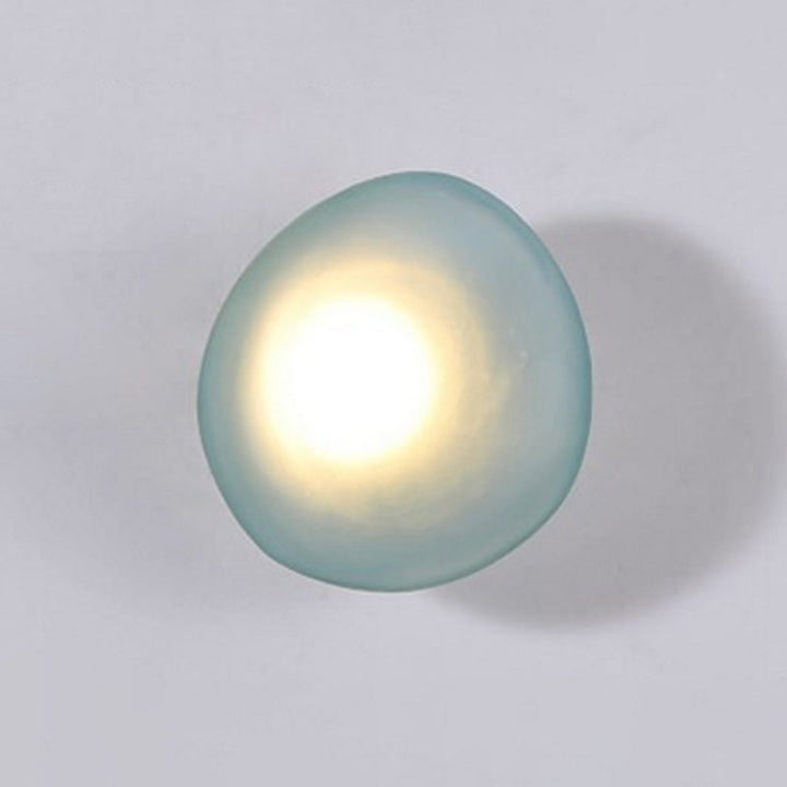 Skørter | Frosted Glass Cobblestone Wall Lamp Art Deco 1-Light Wall Mount Lighting for Living Room
