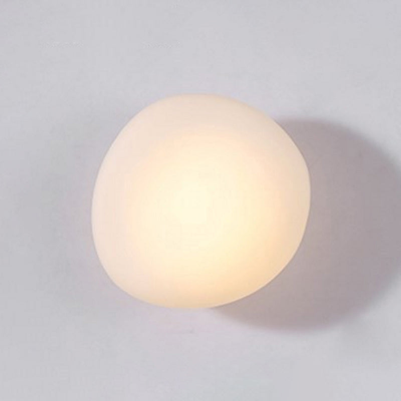 Skørter | Frosted Glass Cobblestone Wall Lamp Art Deco 1-Light Wall Mount Lighting for Living Room