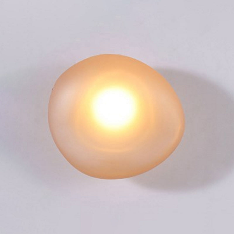 Skørter | Frosted Glass Cobblestone Wall Lamp Art Deco 1-Light Wall Mount Lighting for Living Room