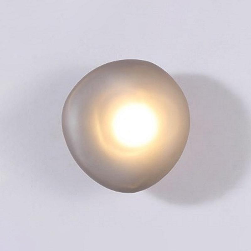 Skørter | Frosted Glass Cobblestone Wall Lamp Art Deco 1-Light Wall Mount Lighting for Living Room
