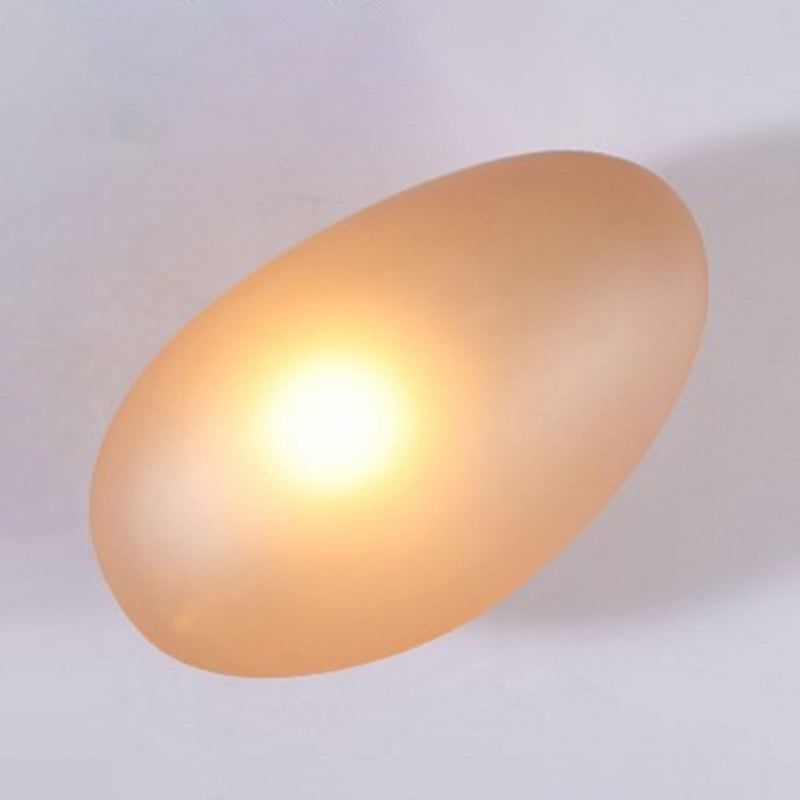 Skørter | Frosted Glass Cobblestone Wall Lamp Art Deco 1-Light Wall Mount Lighting for Living Room