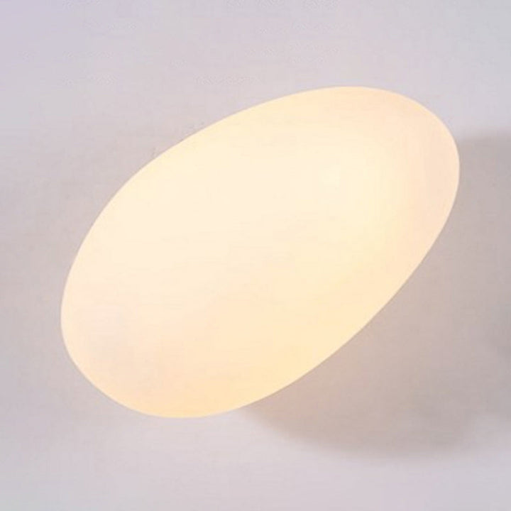 Skørter | Frosted Glass Cobblestone Wall Lamp Art Deco 1-Light Wall Mount Lighting for Living Room