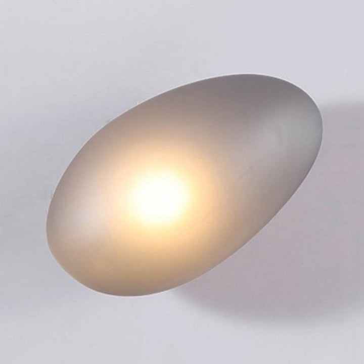 Skørter | Frosted Glass Cobblestone Wall Lamp Art Deco 1-Light Wall Mount Lighting for Living Room