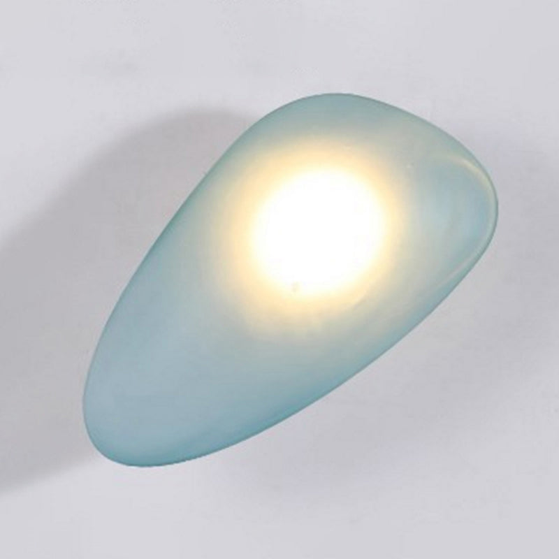 Skørter | Frosted Glass Cobblestone Wall Lamp Art Deco 1-Light Wall Mount Lighting for Living Room