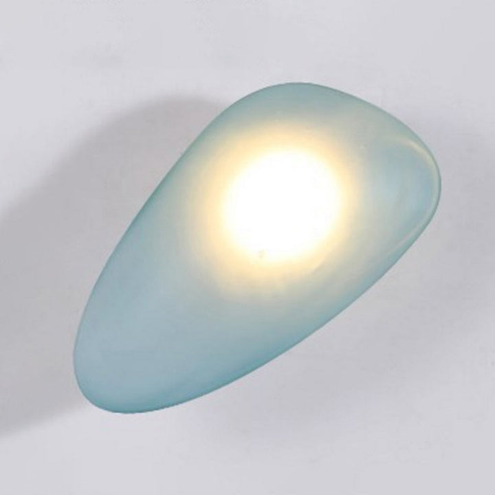Skørter | Frosted Glass Cobblestone Wall Lamp Art Deco 1-Light Wall Mount Lighting for Living Room