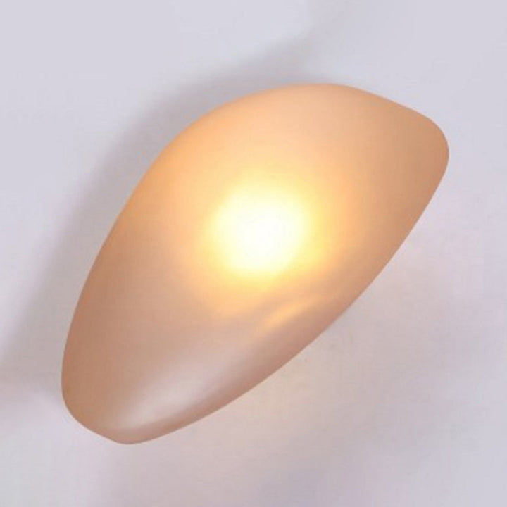 Skørter | Frosted Glass Cobblestone Wall Lamp Art Deco 1-Light Wall Mount Lighting for Living Room