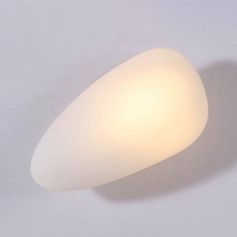 Skørter | Frosted Glass Cobblestone Wall Lamp Art Deco 1-Light Wall Mount Lighting for Living Room