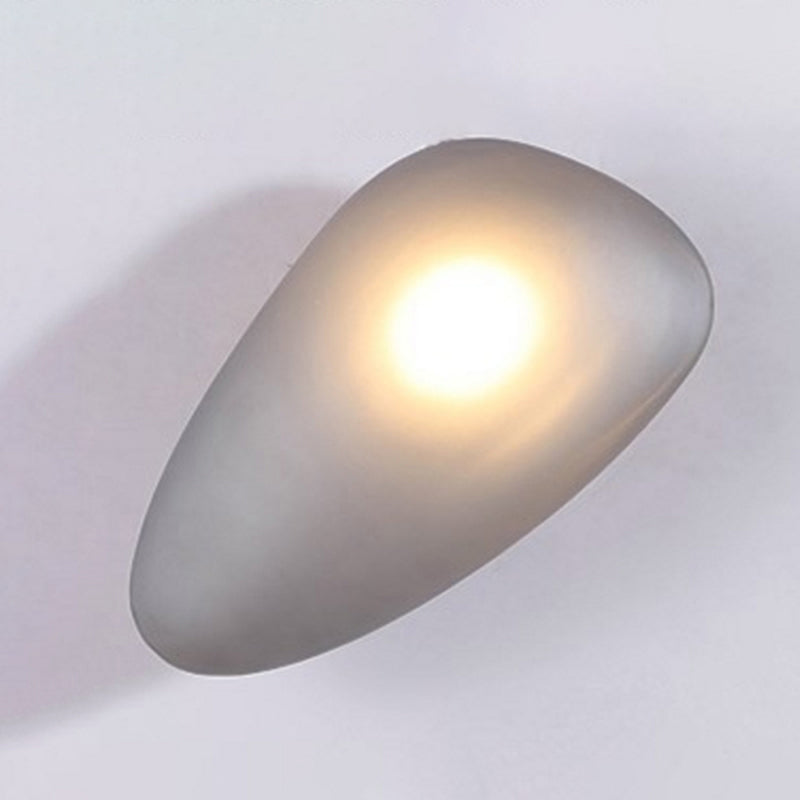 Skørter | Frosted Glass Cobblestone Wall Lamp Art Deco 1-Light Wall Mount Lighting for Living Room