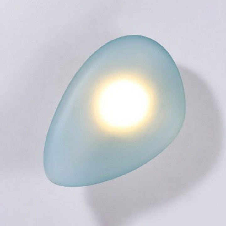 Skørter | Frosted Glass Cobblestone Wall Lamp Art Deco 1-Light Wall Mount Lighting for Living Room
