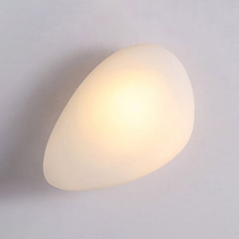 Skørter | Frosted Glass Cobblestone Wall Lamp Art Deco 1-Light Wall Mount Lighting for Living Room