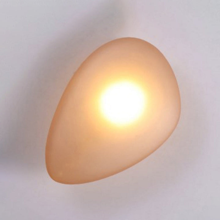 Skørter | Frosted Glass Cobblestone Wall Lamp Art Deco 1-Light Wall Mount Lighting for Living Room