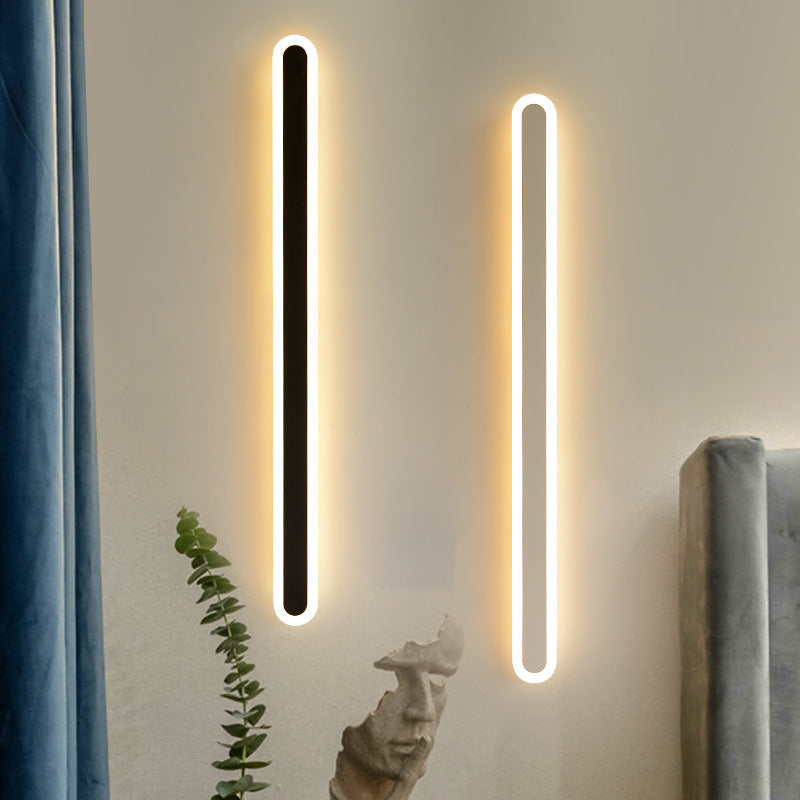 Lisslune | Elliptical Acrylic Flush Mount Wall Lamp Simplicity LED Wall Lighting for Hallway