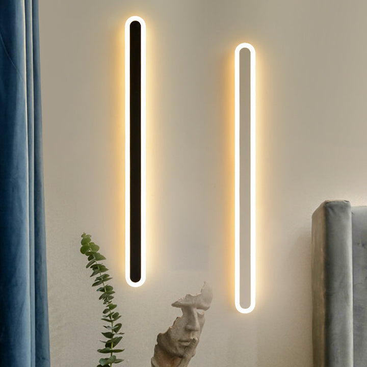 Lisslune | Elliptical Acrylic Flush Mount Wall Lamp Simplicity LED Wall Lighting for Hallway