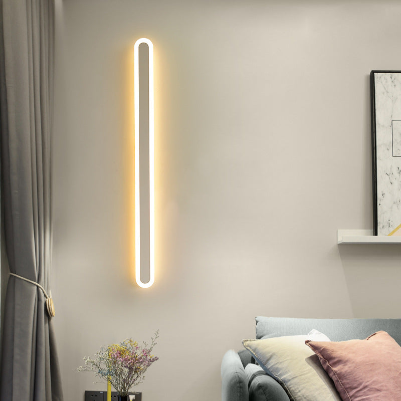 Lisslune | Elliptical Acrylic Flush Mount Wall Lamp Simplicity LED Wall Lighting for Hallway