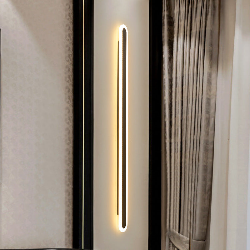 Lisslune | Elliptical Acrylic Flush Mount Wall Lamp Simplicity LED Wall Lighting for Hallway