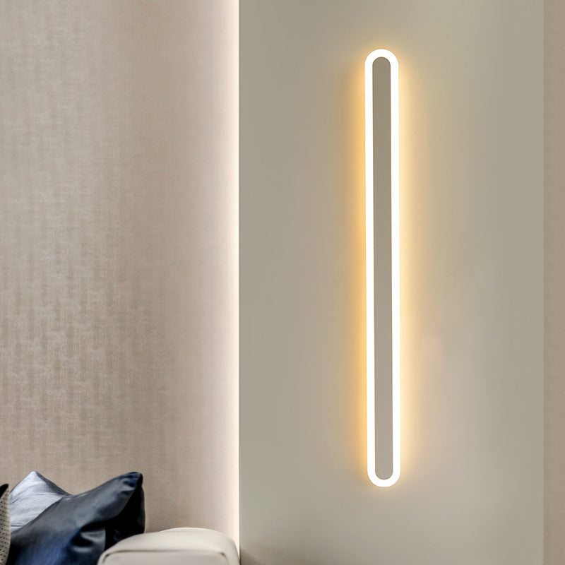 Lisslune | Elliptical Acrylic Flush Mount Wall Lamp Simplicity LED Wall Lighting for Hallway