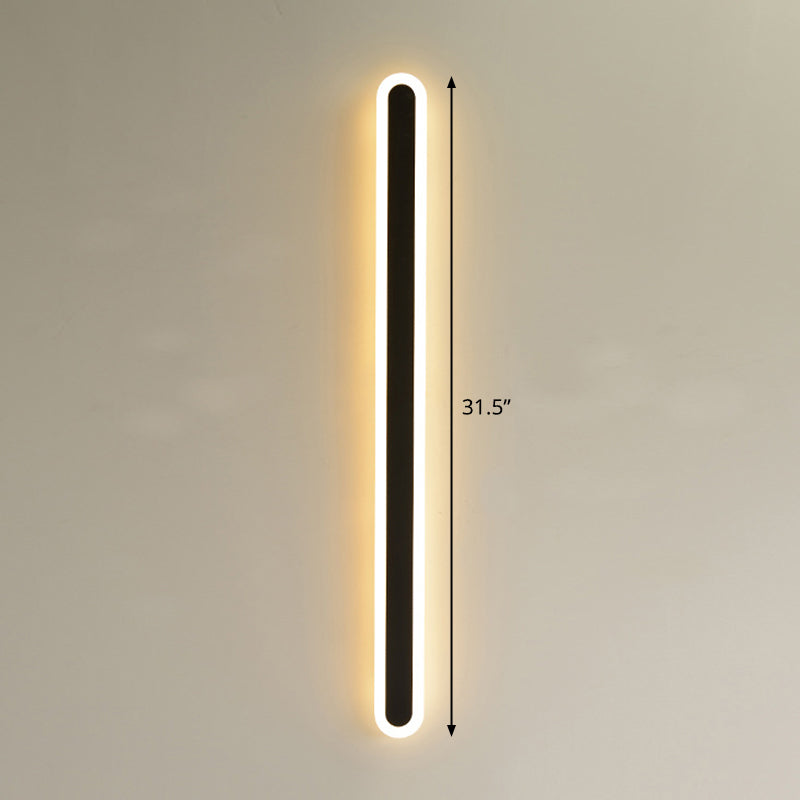Lisslune | Elliptical Acrylic Flush Mount Wall Lamp Simplicity LED Wall Lighting for Hallway