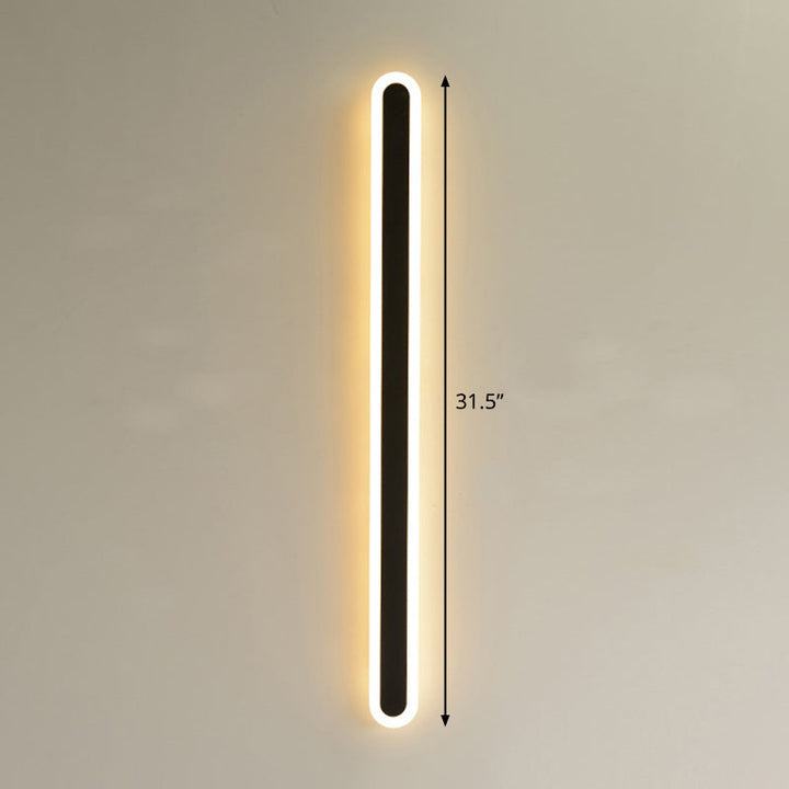 Lisslune | Elliptical Acrylic Flush Mount Wall Lamp Simplicity LED Wall Lighting for Hallway