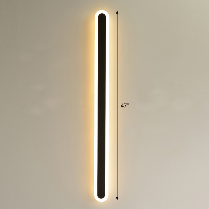Lisslune | Elliptical Acrylic Flush Mount Wall Lamp Simplicity LED Wall Lighting for Hallway