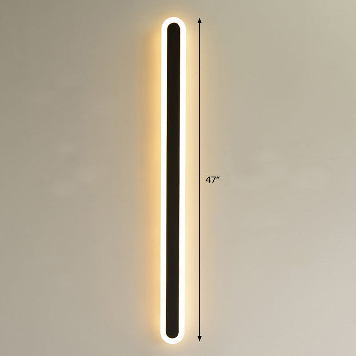 Lisslune | Elliptical Acrylic Flush Mount Wall Lamp Simplicity LED Wall Lighting for Hallway