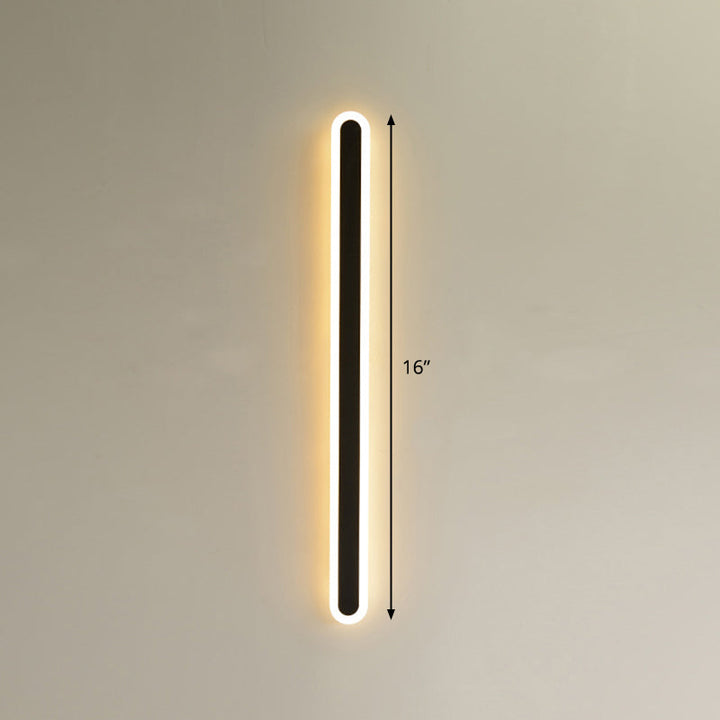 Lisslune | Elliptical Acrylic Flush Mount Wall Lamp Simplicity LED Wall Lighting for Hallway
