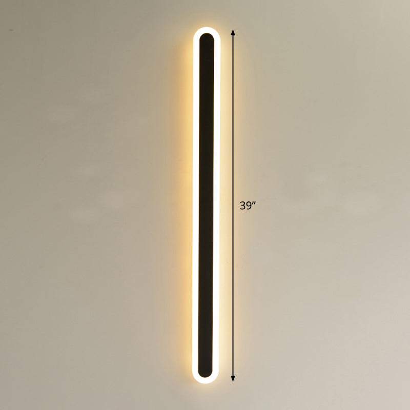 Lisslune | Elliptical Acrylic Flush Mount Wall Lamp Simplicity LED Wall Lighting for Hallway