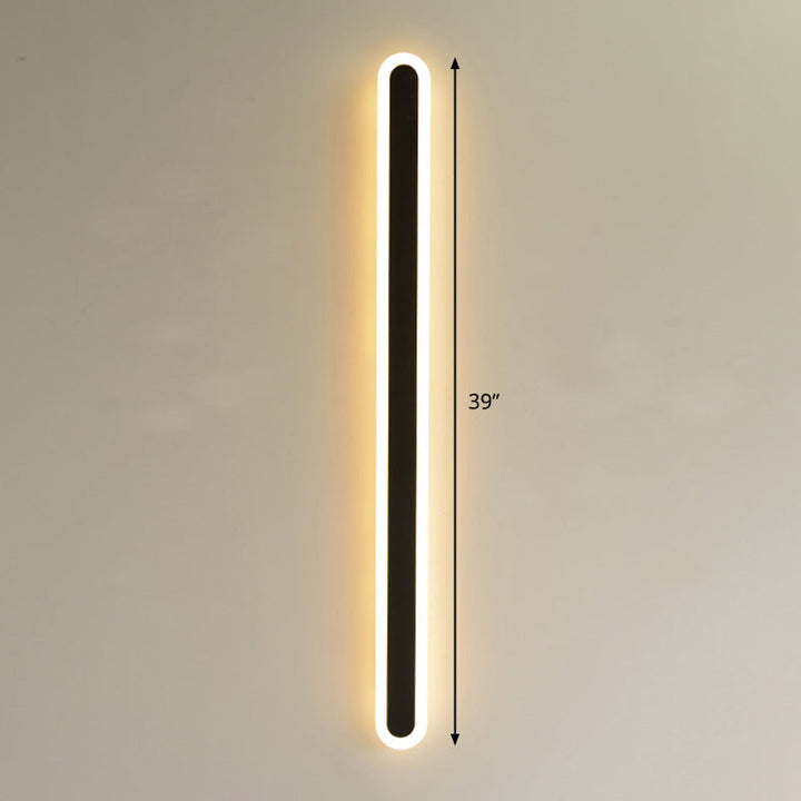 Lisslune | Elliptical Acrylic Flush Mount Wall Lamp Simplicity LED Wall Lighting for Hallway