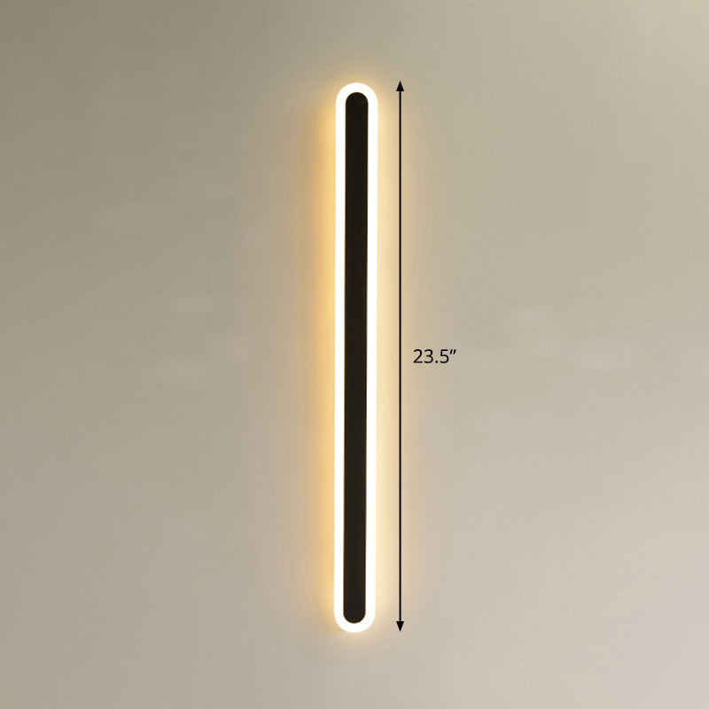 Lisslune | Elliptical Acrylic Flush Mount Wall Lamp Simplicity LED Wall Lighting for Hallway