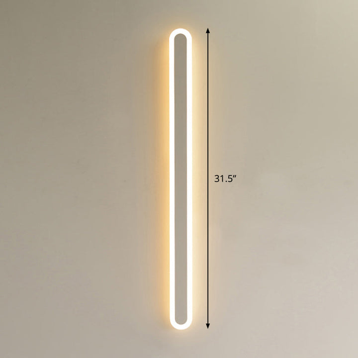 Lisslune | Elliptical Acrylic Flush Mount Wall Lamp Simplicity LED Wall Lighting for Hallway