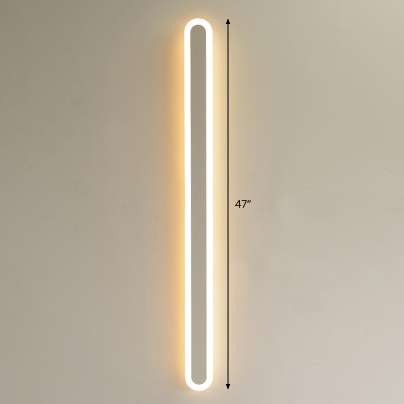Lisslune | Elliptical Acrylic Flush Mount Wall Lamp Simplicity LED Wall Lighting for Hallway