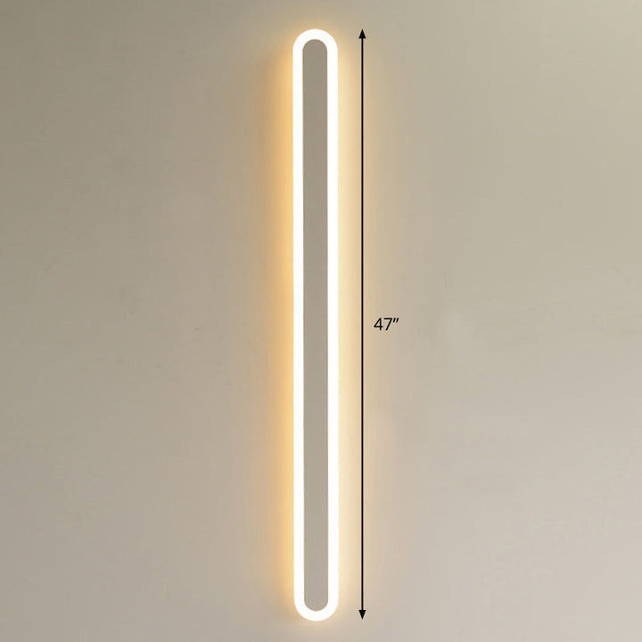 Lisslune | Elliptical Acrylic Flush Mount Wall Lamp Simplicity LED Wall Lighting for Hallway