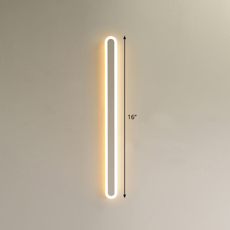 Lisslune | Elliptical Acrylic Flush Mount Wall Lamp Simplicity LED Wall Lighting for Hallway