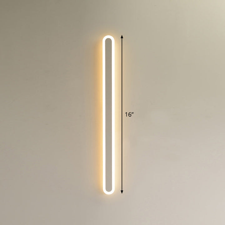 Lisslune | Elliptical Acrylic Flush Mount Wall Lamp Simplicity LED Wall Lighting for Hallway