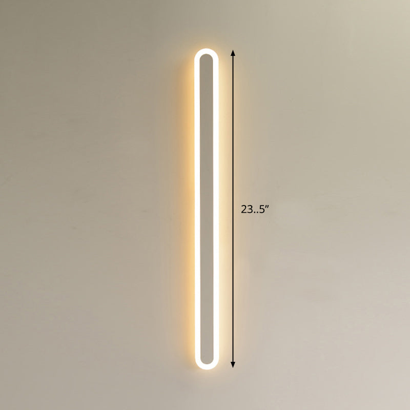 Lisslune | Elliptical Acrylic Flush Mount Wall Lamp Simplicity LED Wall Lighting for Hallway