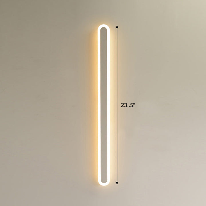 Lisslune | Elliptical Acrylic Flush Mount Wall Lamp Simplicity LED Wall Lighting for Hallway