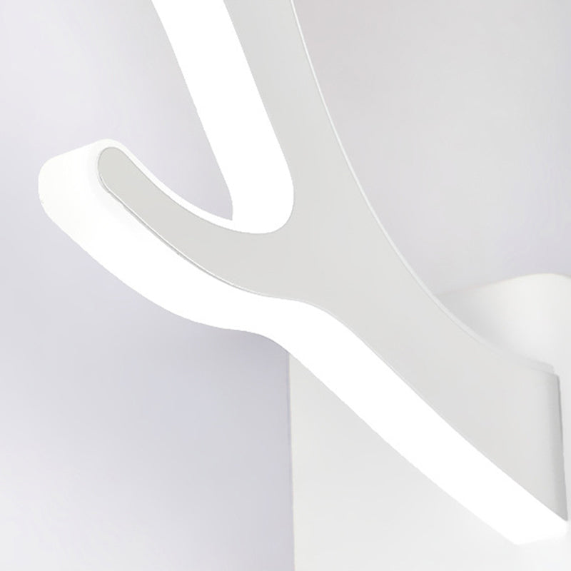 Lisslune | Metallic Antler Wall Lamp Artistic LED Wall-Mounted Lighting Unit for Bedroom