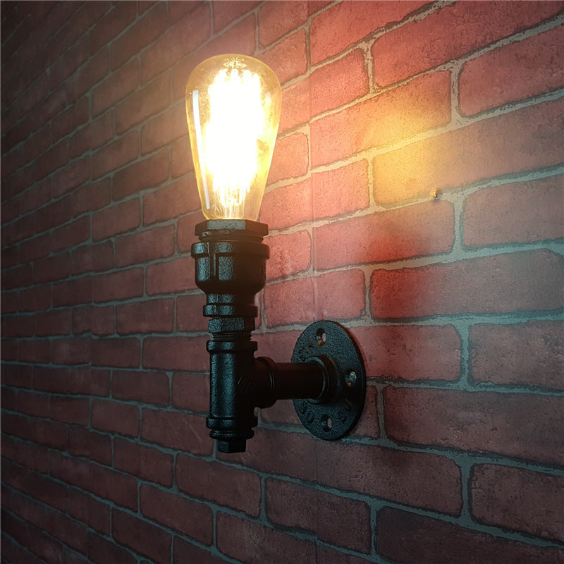 Skørter | Industrial Pipe Socket Wall Light Single Metal Wall Lamp Fixture for Hallway