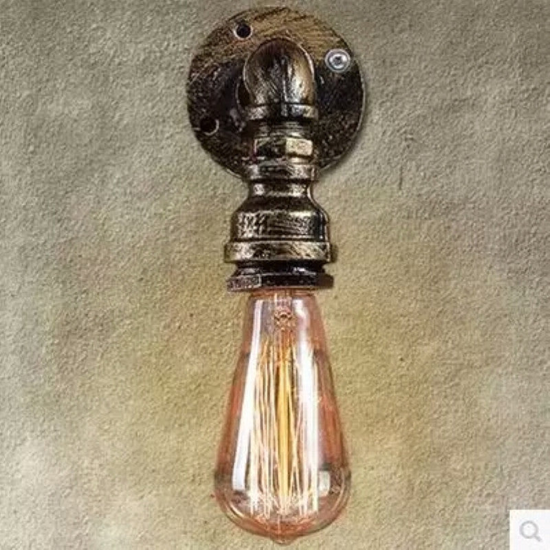 Skørter | Industrial Pipe Socket Wall Light Single Metal Wall Lamp Fixture for Hallway