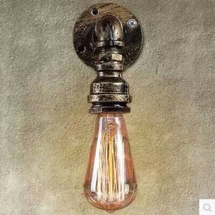 Skørter | Industrial Pipe Socket Wall Light Single Metal Wall Lamp Fixture for Hallway