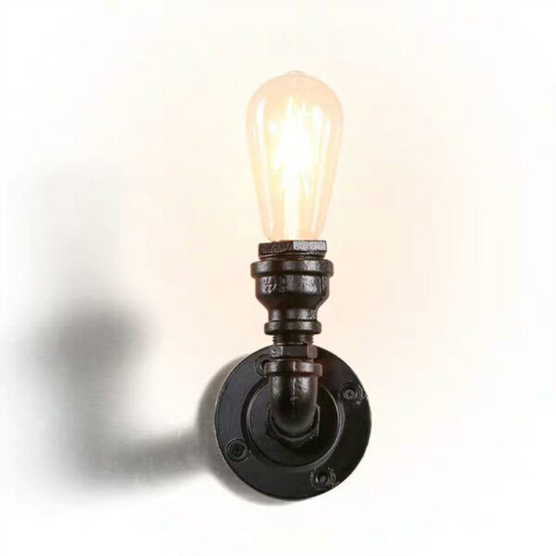 Skørter | Industrial Pipe Socket Wall Light Single Metal Wall Lamp Fixture for Hallway