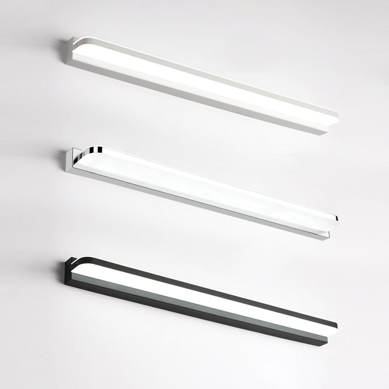 Skørter | Rounded Corners Bathroom Light Simplicity Stainless Steel LED Wall Light