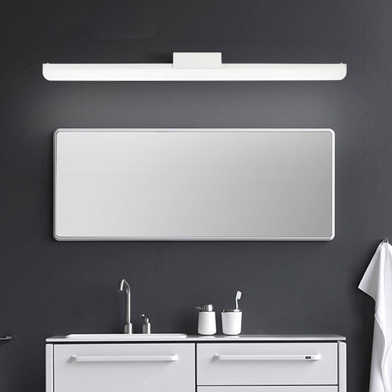 Skørter | Simple linear LED vanity lighting metal bathroom wall light with acrylic diffuser