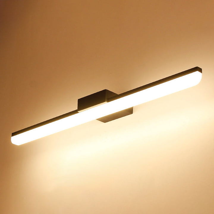 Skørter | Simple linear LED vanity lighting metal bathroom wall light with acrylic diffuser