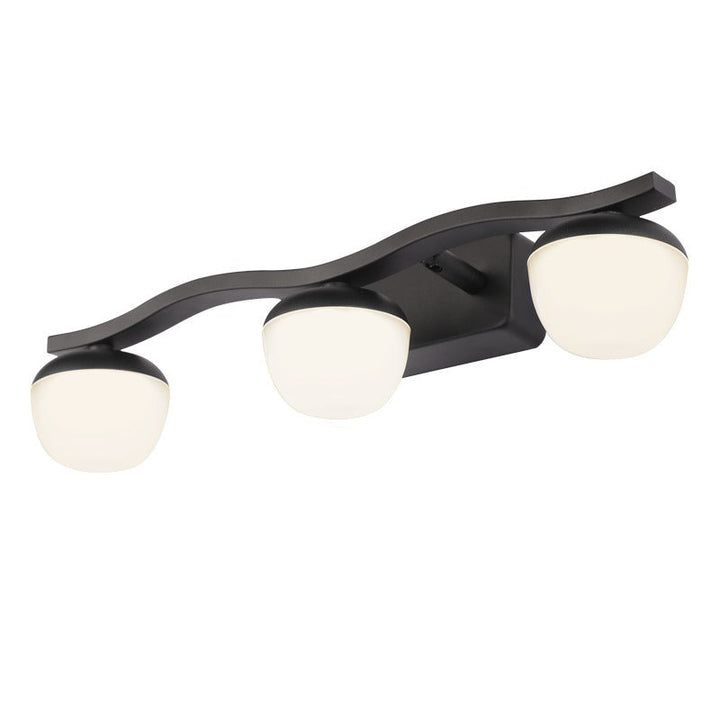 Lisslune | Acrylic Bowl Vanity Light Fixture Minimalistic Black LED Wall Lamp Lighting for Bathroom