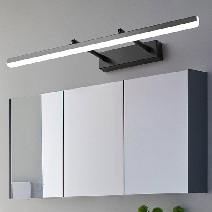 Skørter | Minimalist Linear Wall Lamp Metal Bathroom LED Vanity Lamp with Retractable Arm
