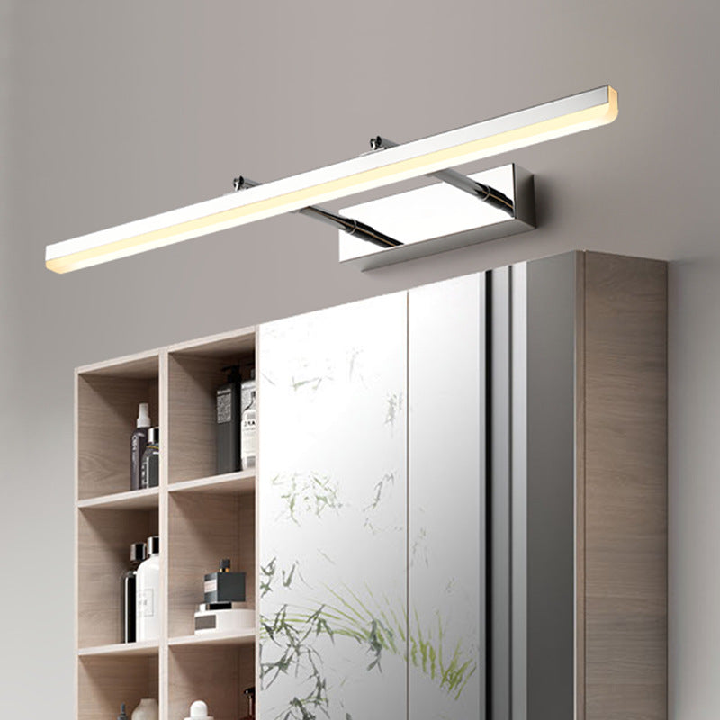 Skørter | Minimalist Linear Wall Lamp Metal Bathroom LED Vanity Lamp with Retractable Arm