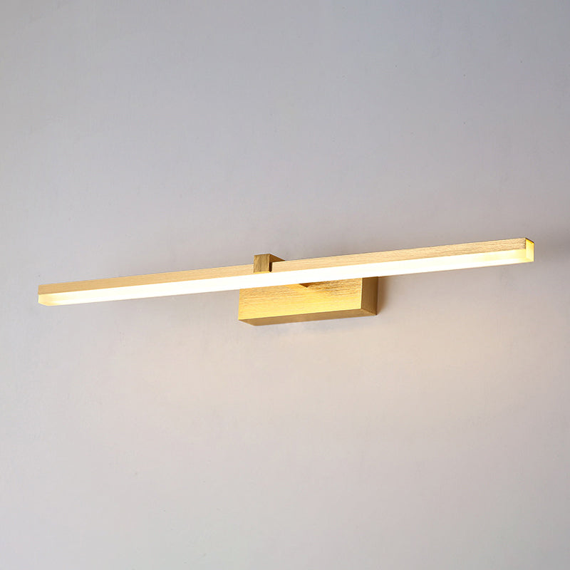 Skørter | Golden Rod-Shaped Bath Lighting Simplicity Metal LED Sink Light for Bathroom
