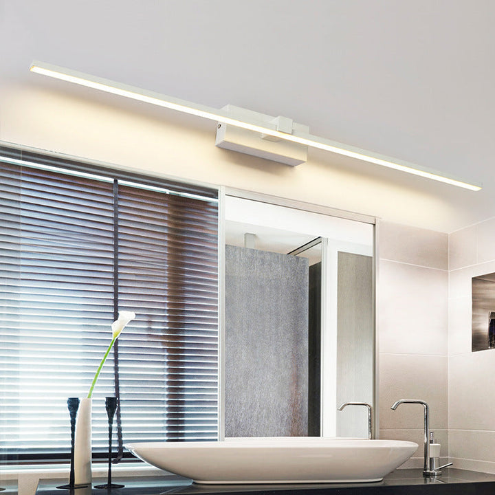 Lisslune | Minimalistic Slim Rod Wall Mounted Light Metal Bathroom LED Vanity Wall Lamp Fixture