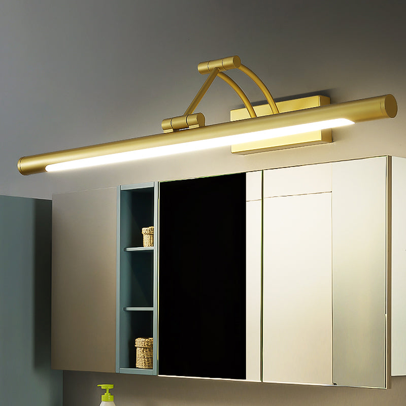 Skørter | Minimalistic tube-shaped makeup lamp fixture acrylic LED wall lamp with 3-joints swingarm