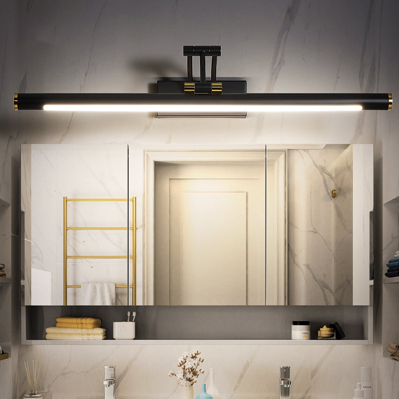 Skørter | Minimalistic tube-shaped makeup lamp fixture acrylic LED wall lamp with 3-joints swingarm